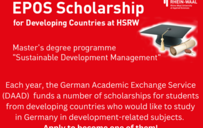 APPLY! EPOS scholarships for students from developing countries at HSRW