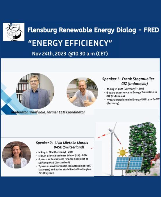 Flensburg Renewable Energy Dialog -FRED : a monthly webinar series organized by EEM