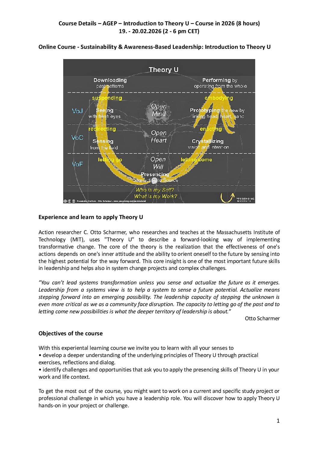 Further course details – Introduction to Theory U_TH-Koeln_Feb2026